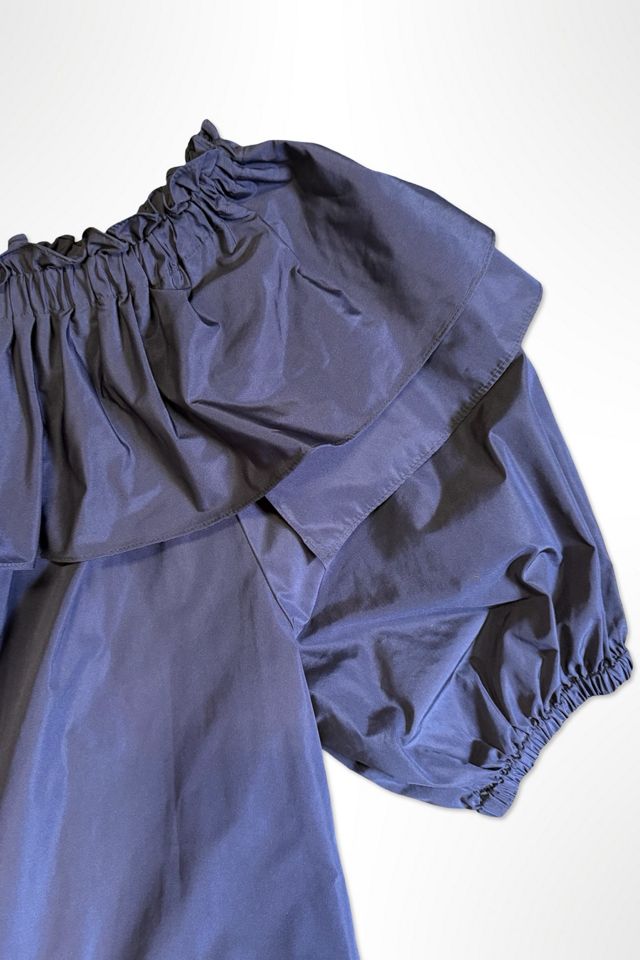 P.A.R.O.S.H Navy Taffeta Baby Doll Dress Selected By Ritual Vintage #2