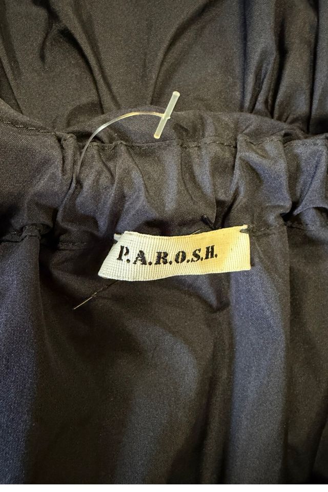 P.A.R.O.S.H Navy Taffeta Baby Doll Dress Selected By Ritual Vintage #3