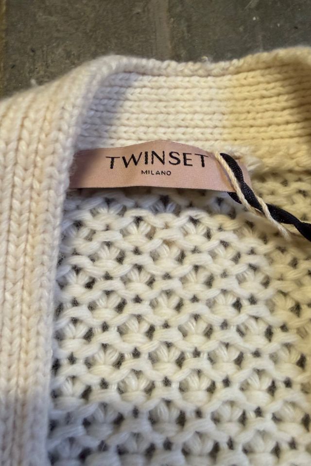 Twinset Italy Oversized Cable Knit Sequin Cardigan Selected By Ritual Vintage #2