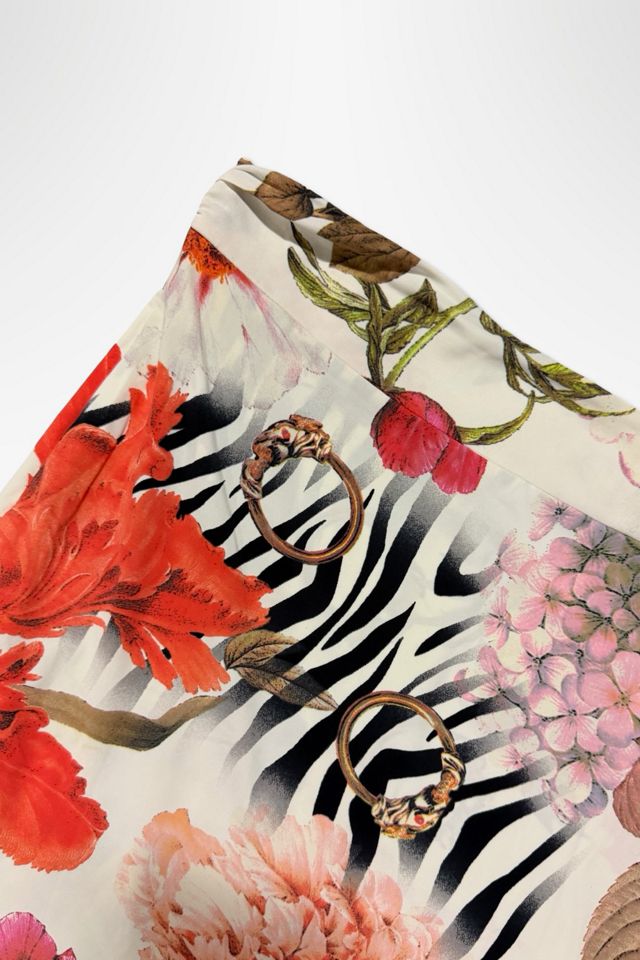 Y2K Roberto Cavalli Aesthetic Floral Ruffle Mini Skirt Selected By Ritual Vintage #2