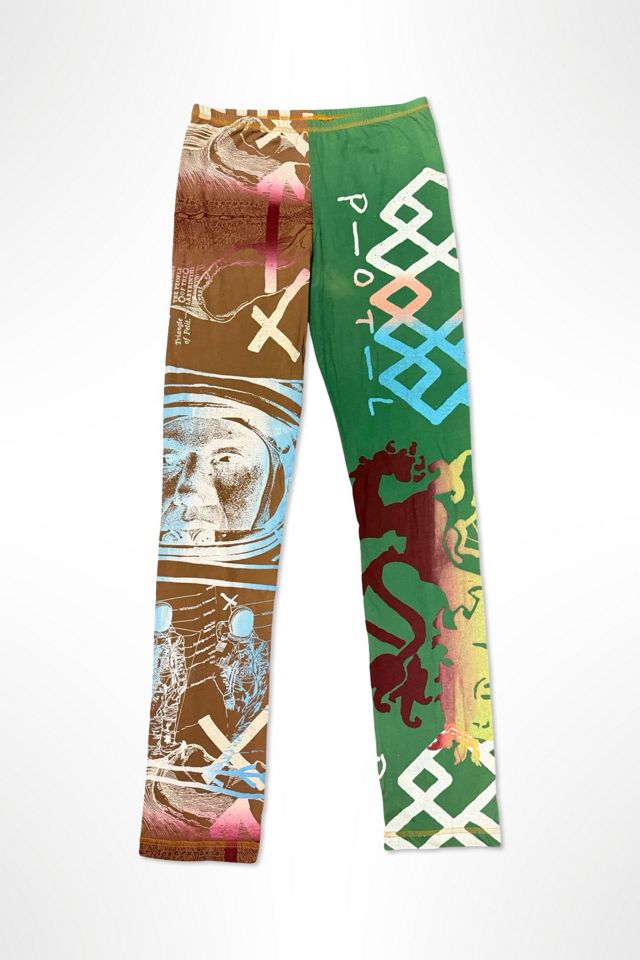1990s People Of The Labyrinths Abstract Art Leggings Selected By Ritual Vintage #3