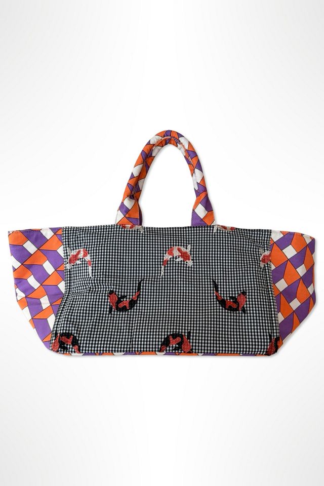 2000s Lisa C Mixed Media Koi Fish Tote Selected By Ritual Vintage #2