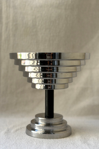 Pedestal Bowl Pewtertone by Mann Selected by Bohhaus