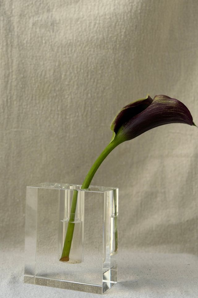 Rectangle Glass Block Bud Vase Selected by Bohhaus #2