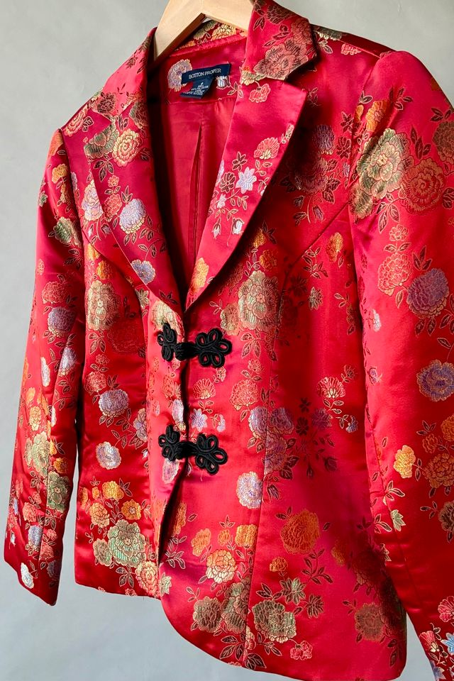 Red Floral Blazer Selected by Wax Plant #1