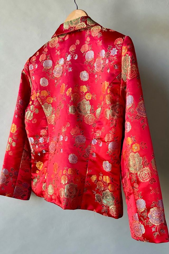 Red Floral Blazer Selected by Wax Plant #2