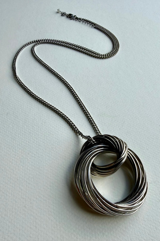 Silver Interlocking Knot Necklace Selected by Wax Plant