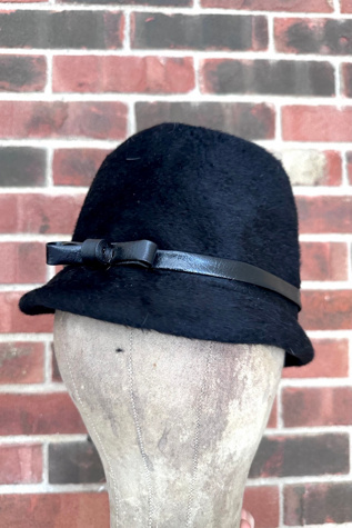 Vintage 1960s Black Faux Fur Dome Hat Selected by Cherry