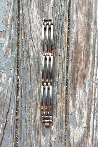 Vintage Machine Age Chrome Link Bracelet Selected by Cherry