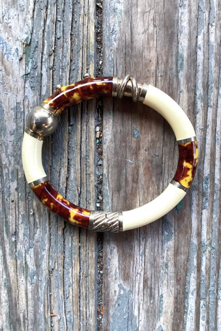 Vintage 1980s Mixed Media Bangle Selected by Cherry