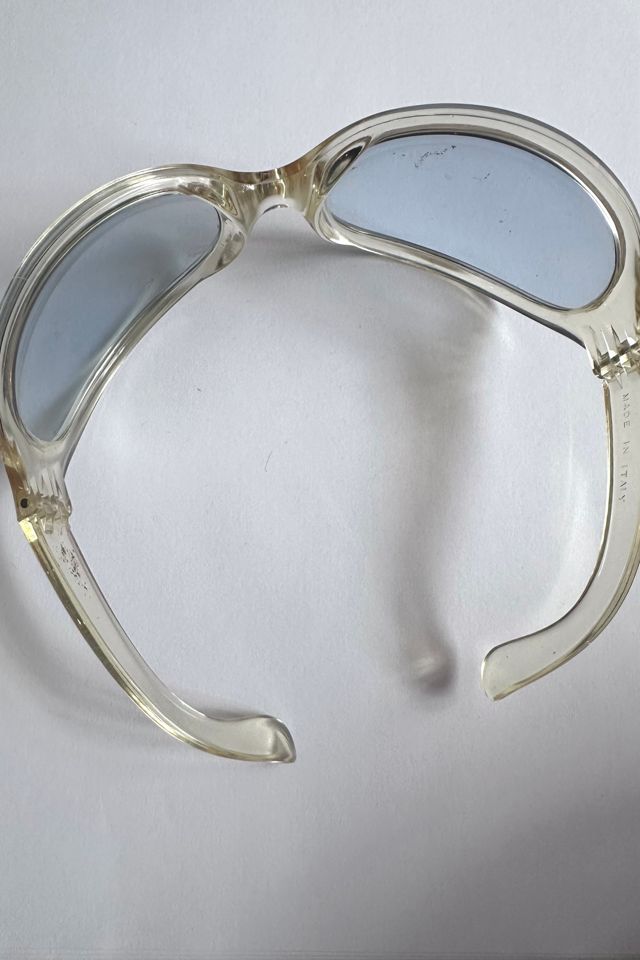 Vintage 1960s Italian Clear Wrap-A-Around Sunglasses Selected by Cherry #1