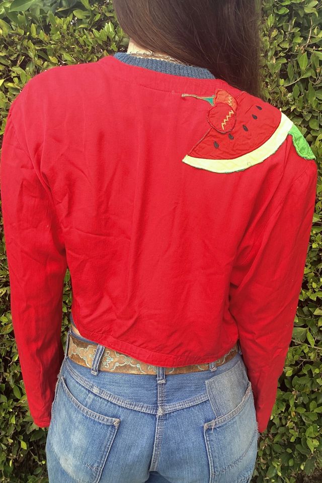 Vintage 1980s Fruit Appliqué Bolero Selected by Cherry #1