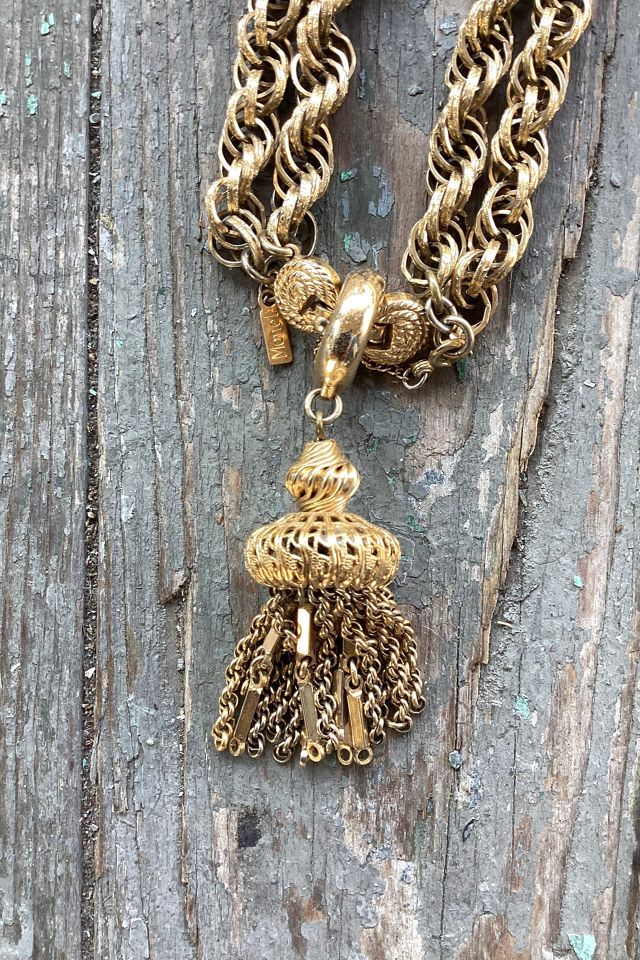 Vintage 1960s Gold tone Tassel Bracelet Selected by Cherry #1