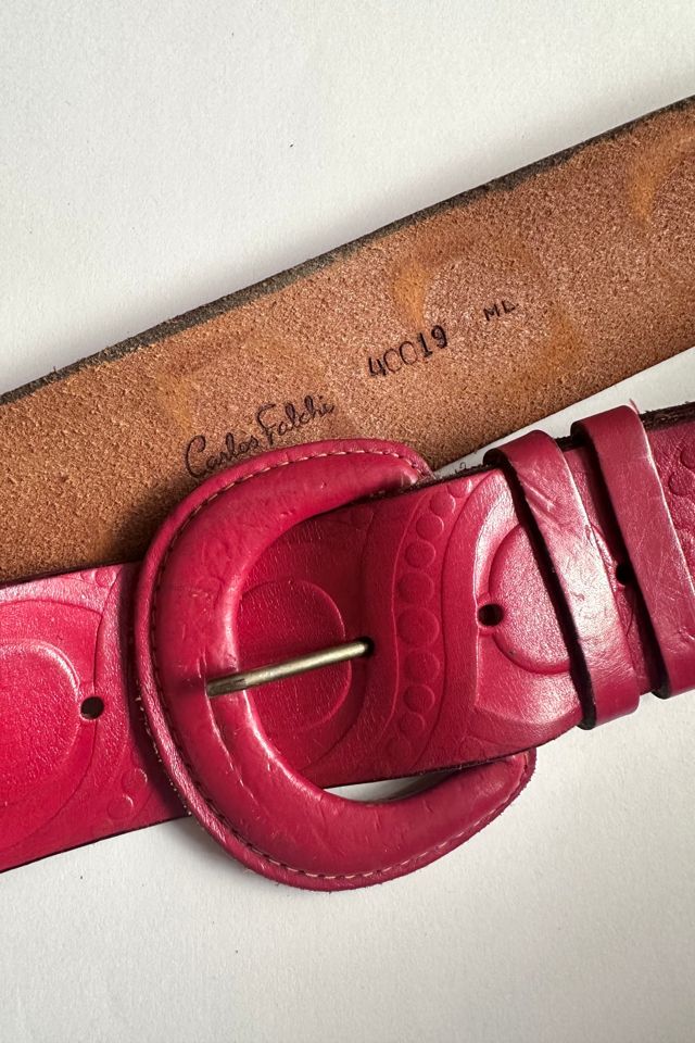 Vintage 1980s Red Falchi Belt Selected by Cherry #1