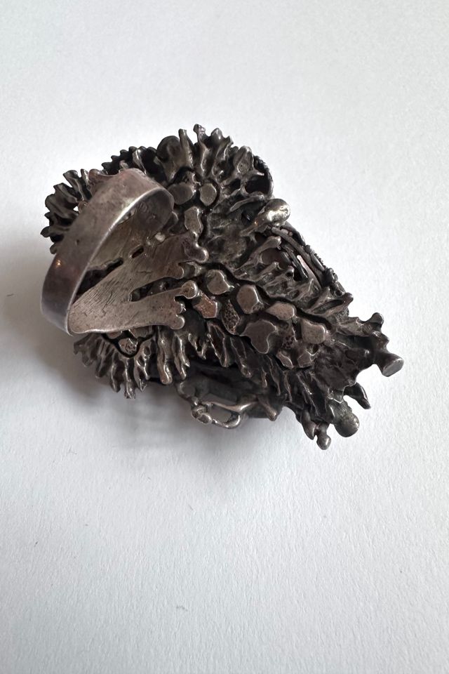 Vintage Artisan Sterling Silver and Pearl Horse Scene Ring Selected by Cherry #3