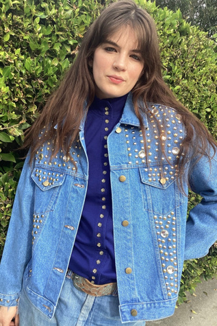 Vintage 1990s Bedazzled Denim Jacket Selected by Cherry