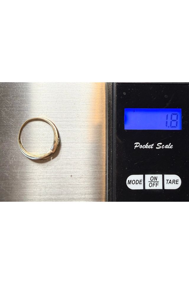 Vintage 10k Gold “Love” Ring with Diamond + Sapphire Selected by Lux Revival #3
