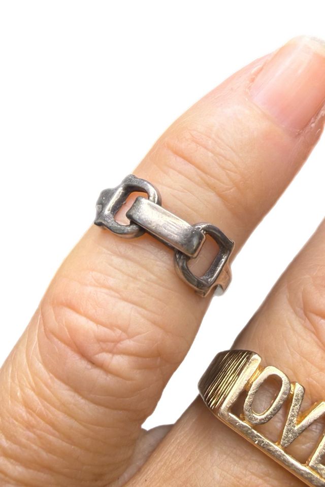 Vintage Sterling Silver Designer Horse Bit Ring Selected by Lux Revival #1