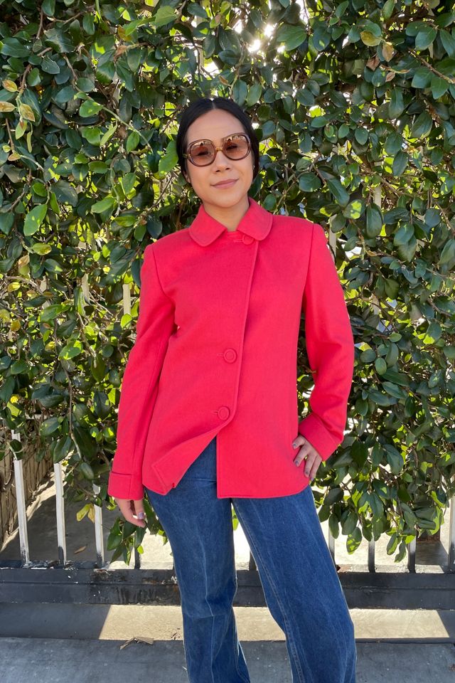 Vintage 1990's Coral Cashmere Jacket Blazer Selected by FernMercantile #1