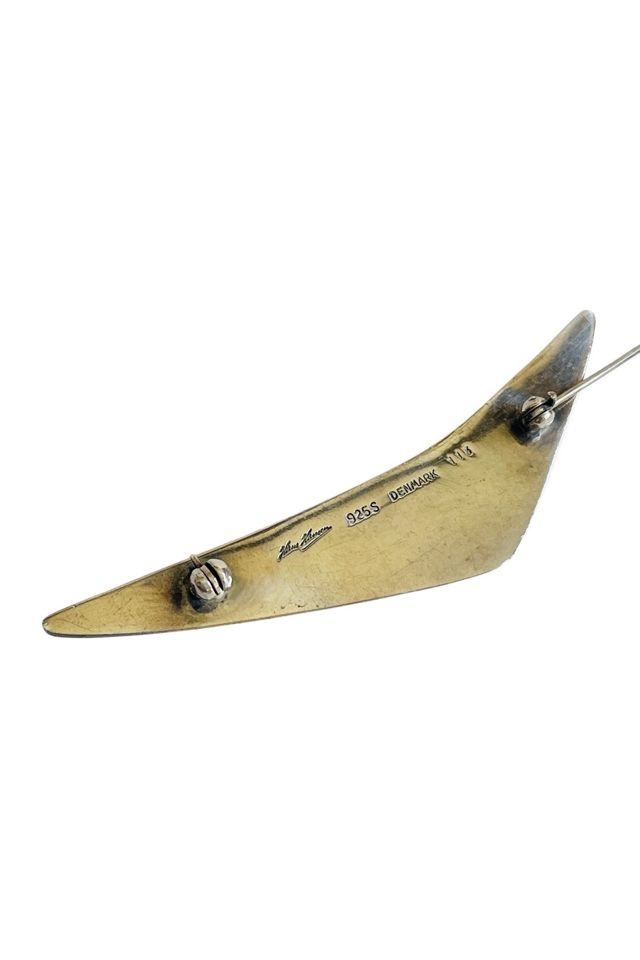 Vintage Hans Hanson Modernist Boomerang Sterling Pin Selected by FernMercantile #1
