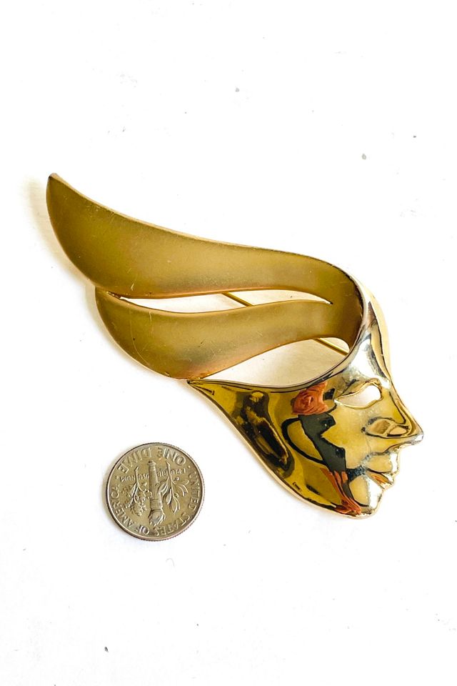 Vintage 1990's Woman Profile Pin Selected by FernMercantile #1