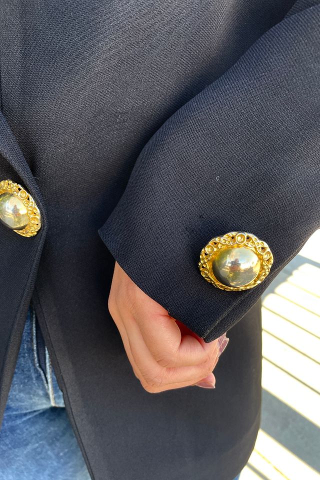 Vintage Max Mara Black Jacket Selected by FernMercantile #3