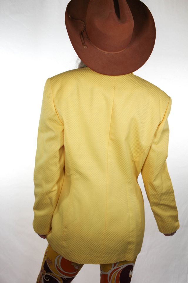 Deadstock Vintage Dandelion Yellow Fitted Cotton Blazer Selected By Moons + Junes Vintage #2