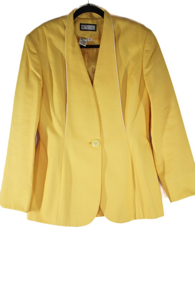 Deadstock Vintage Dandelion Yellow Fitted Cotton Blazer Selected By Moons + Junes Vintage #3