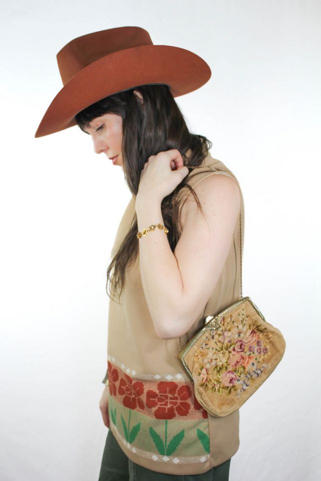 1960s Flower Field Turtleneck Tank Selected By Moons + Junes Vintage #1