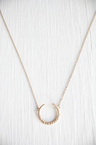Vintage Starburst Crescent Moon Rose Gold Necklace Selected By Moons + Junes Vintage