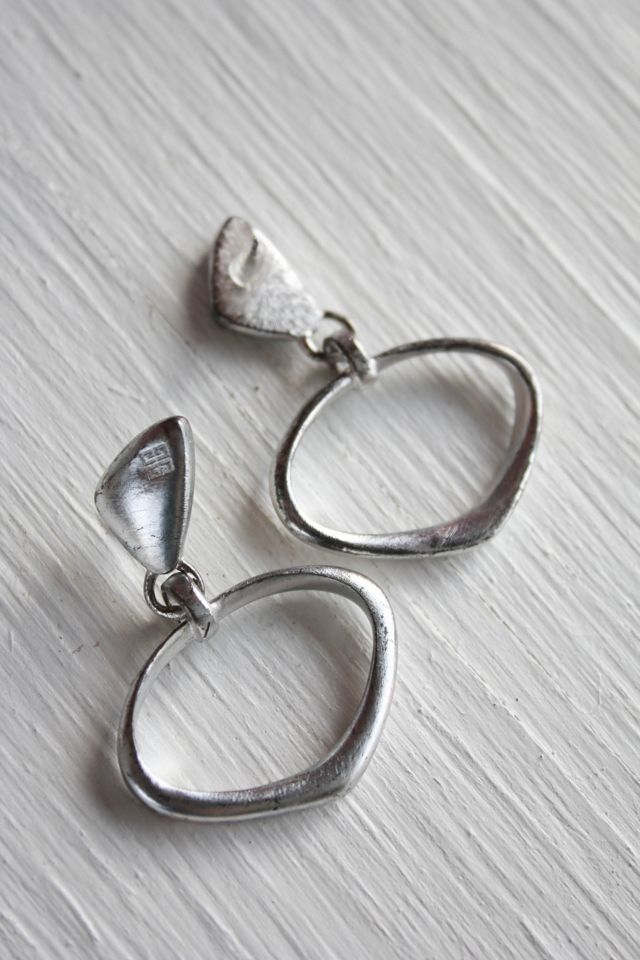 Vintage Sterling Silver Modernist Earrings Selected By Moons + Junes Vintage #3