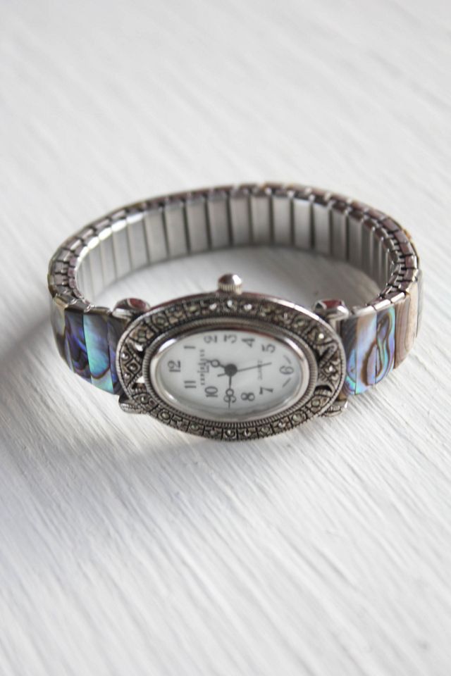 Vintage Abalone Shell Stretchy Band Watch Selected By Moons + Junes Vintage #2