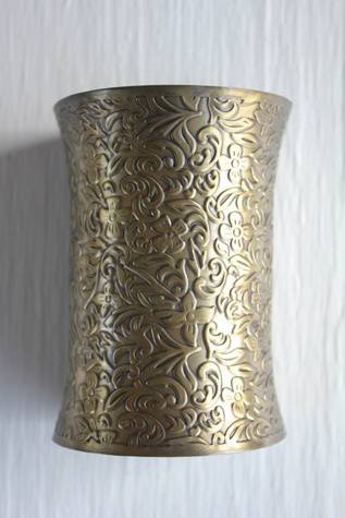 Vintage Brass Floral Cuff Bracelet Selected By Moons + Junes Vintage