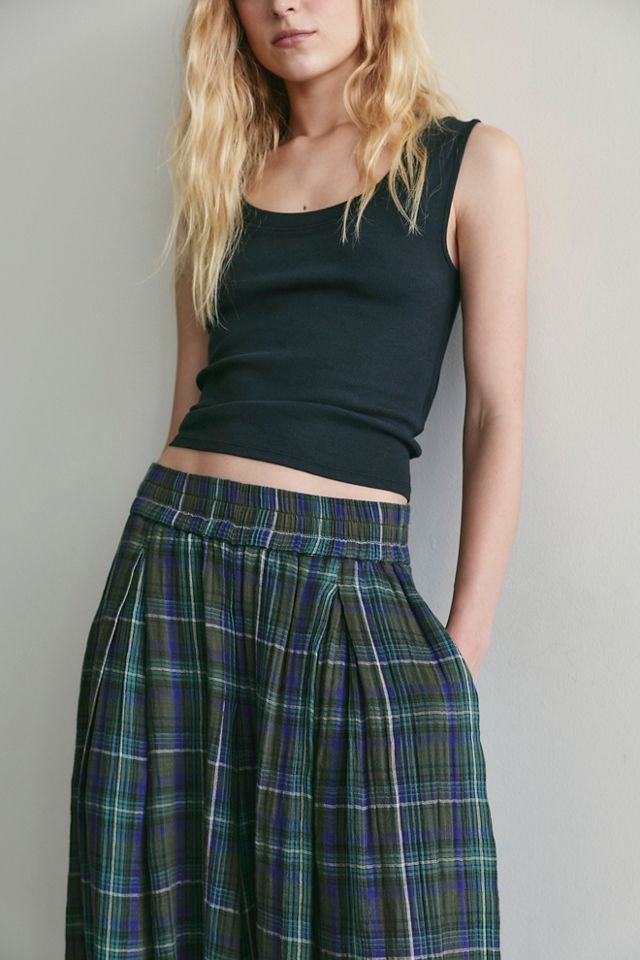 Moonflower Plaid Pull-On Balloon Pants #5