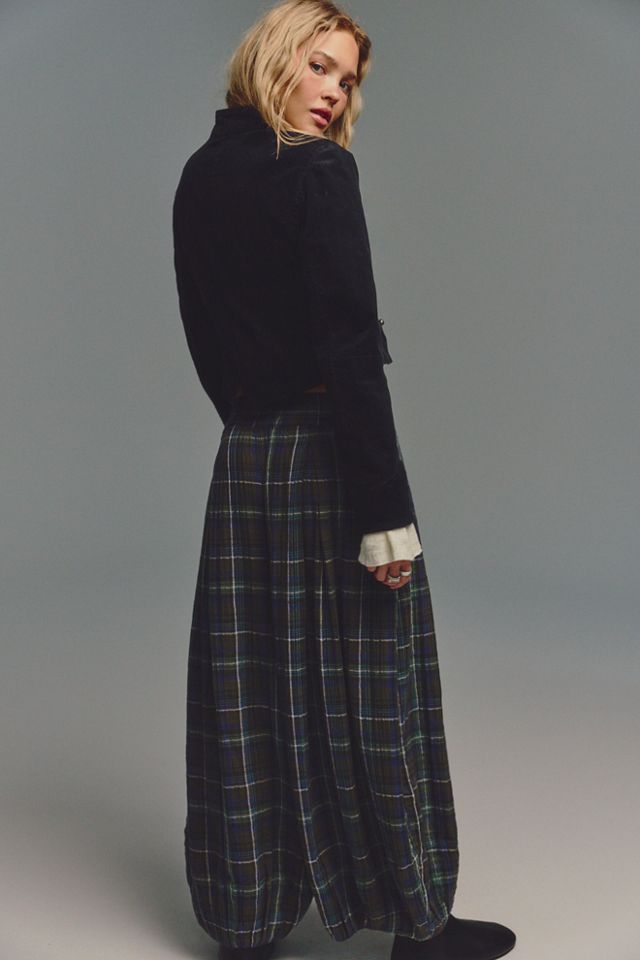 Moonflower Plaid Pull-On Balloon Pants #2