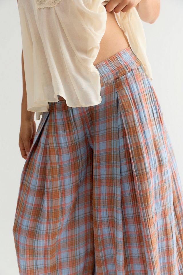 Moonflower Plaid Pull-On Balloon Pants #2