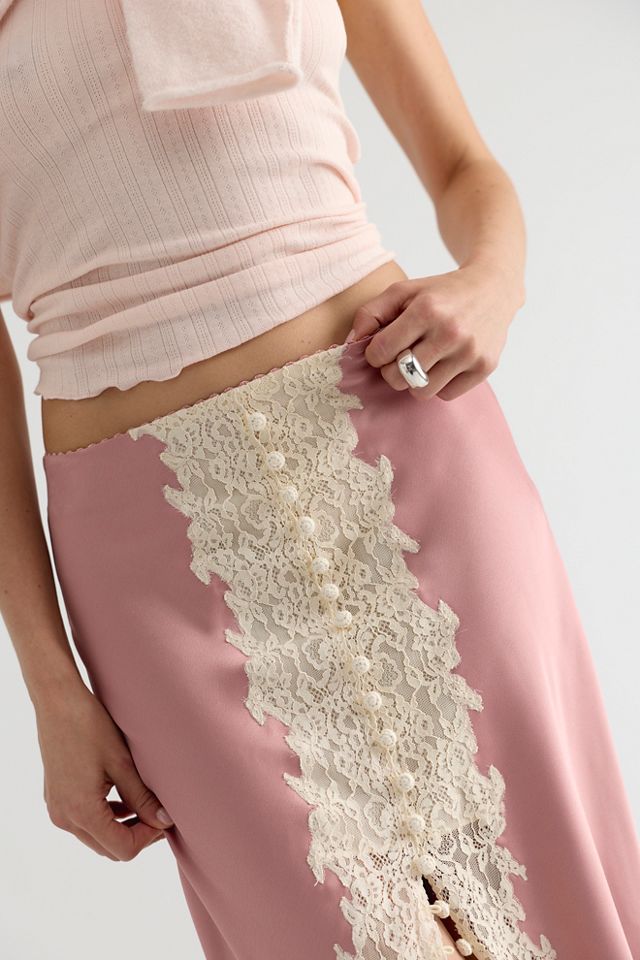 LoveShackFancy Tirelle Midi Slip Skirt #2