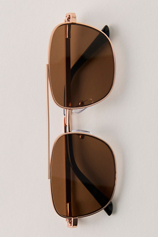 Brooks Metal Aviator Sunglasses at Free People in Rose Quartz