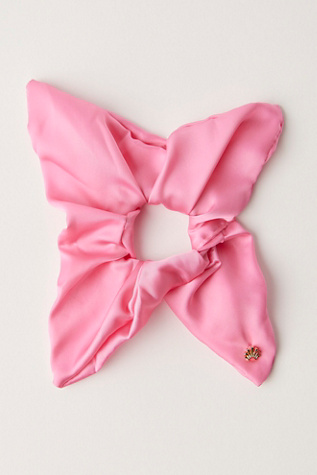 Lele Sadoughi Square Silk Scrunchie at Free People in Pink Lemonade