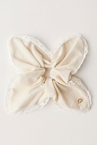 Lele Sadoughi Eyelet Trim Square Scrunchie