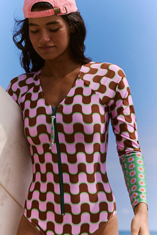 Feel Nomade Manantiales Surf Suit at Free People in Pink, Size: L