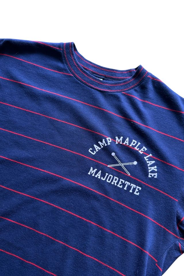 Vintage 1970s  Camp Maple Lake Striped T Shirt Selected By Vintage Warrior #1
