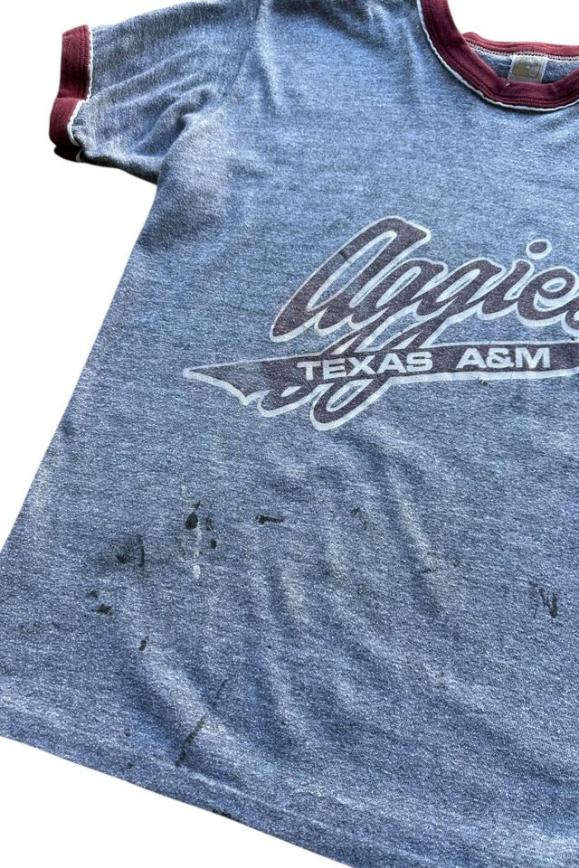 Vintage 1970s Texas AM Aggies Ringer T Shirt Selected By Vintage Warrior #2