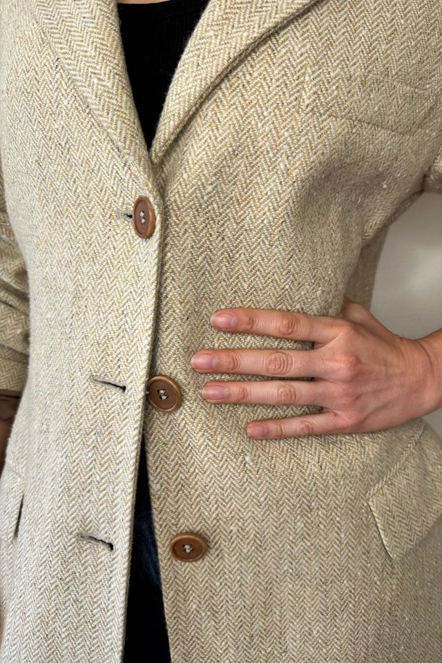 Vintage Barney's NY Oatmeal Herringbone Flecked Duster Selected by Picky Jane #2