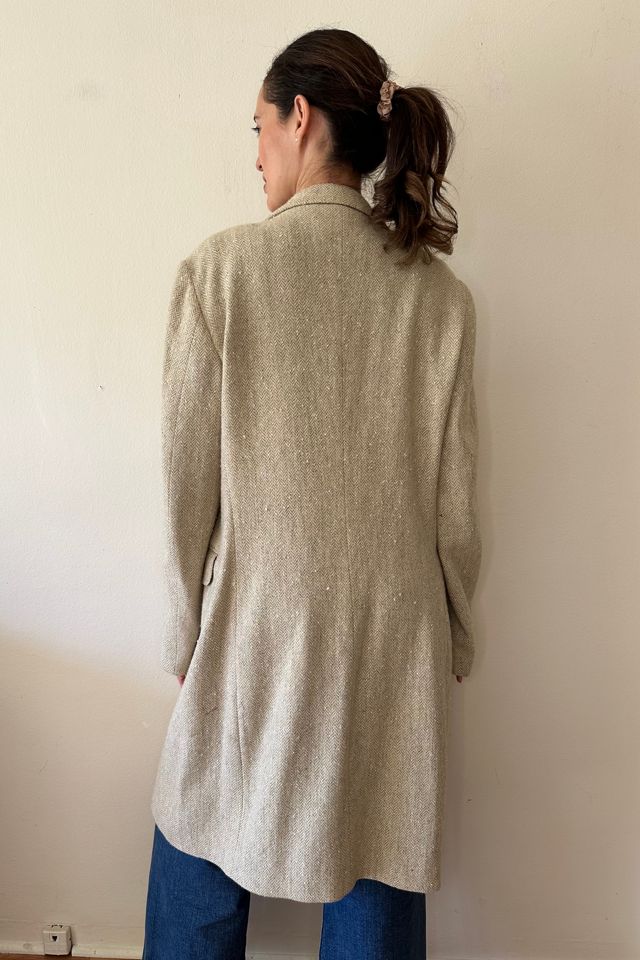 Vintage Barney's NY Oatmeal Herringbone Flecked Duster Selected by Picky Jane #3