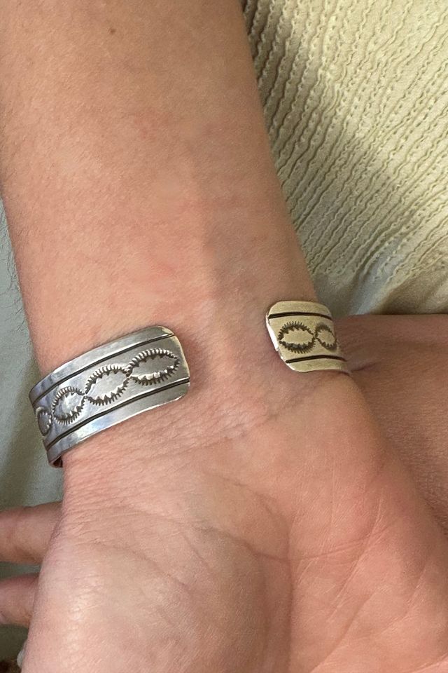Sterling Silver Multi Stone Vintage Cuff Bracelet  Selected by Picky Jane #1