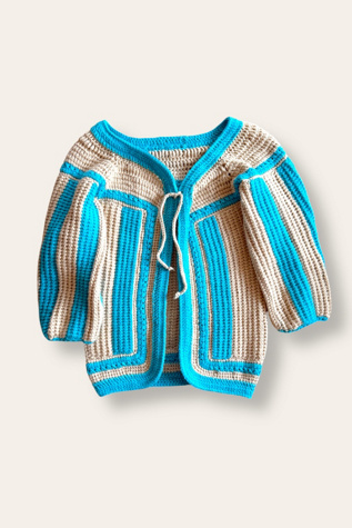 Vintage 1970's Handmade Knit Cardigan Selected By Afterlife Boutique