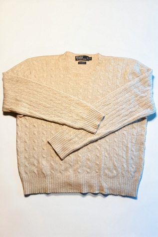 Polo Ralph Lauren Cashmere Heathered Cable Knit Sweater Selected by Personal Choice