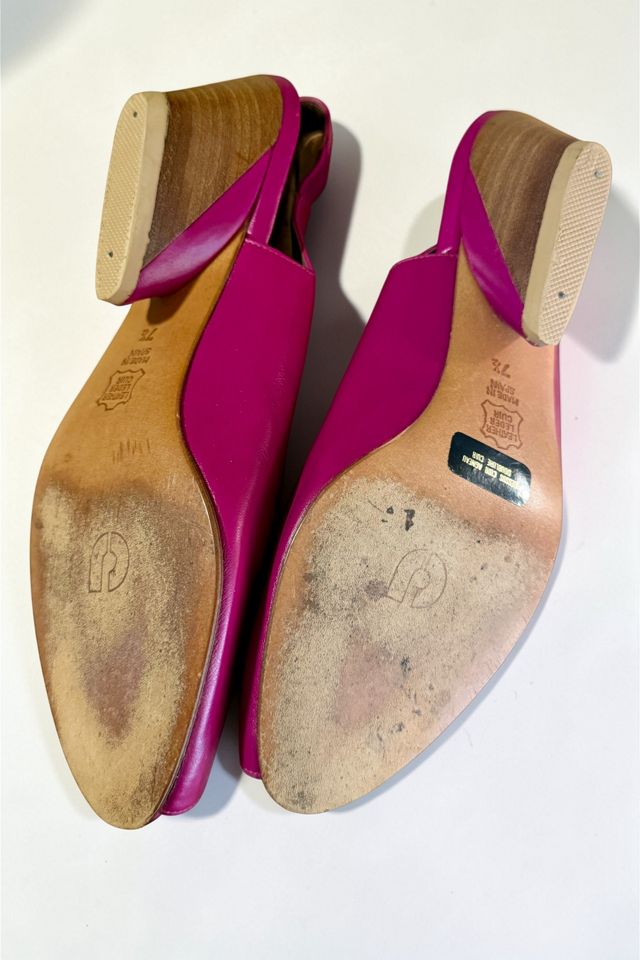 Vintage Charles Jourdan Peep Toe Slingback Wedges Selected by Personal Choice #3