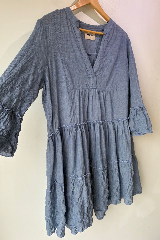 Pietsie Blue Mini Gingham Check Voile Dress Selected by The Curatorial Dept. #1